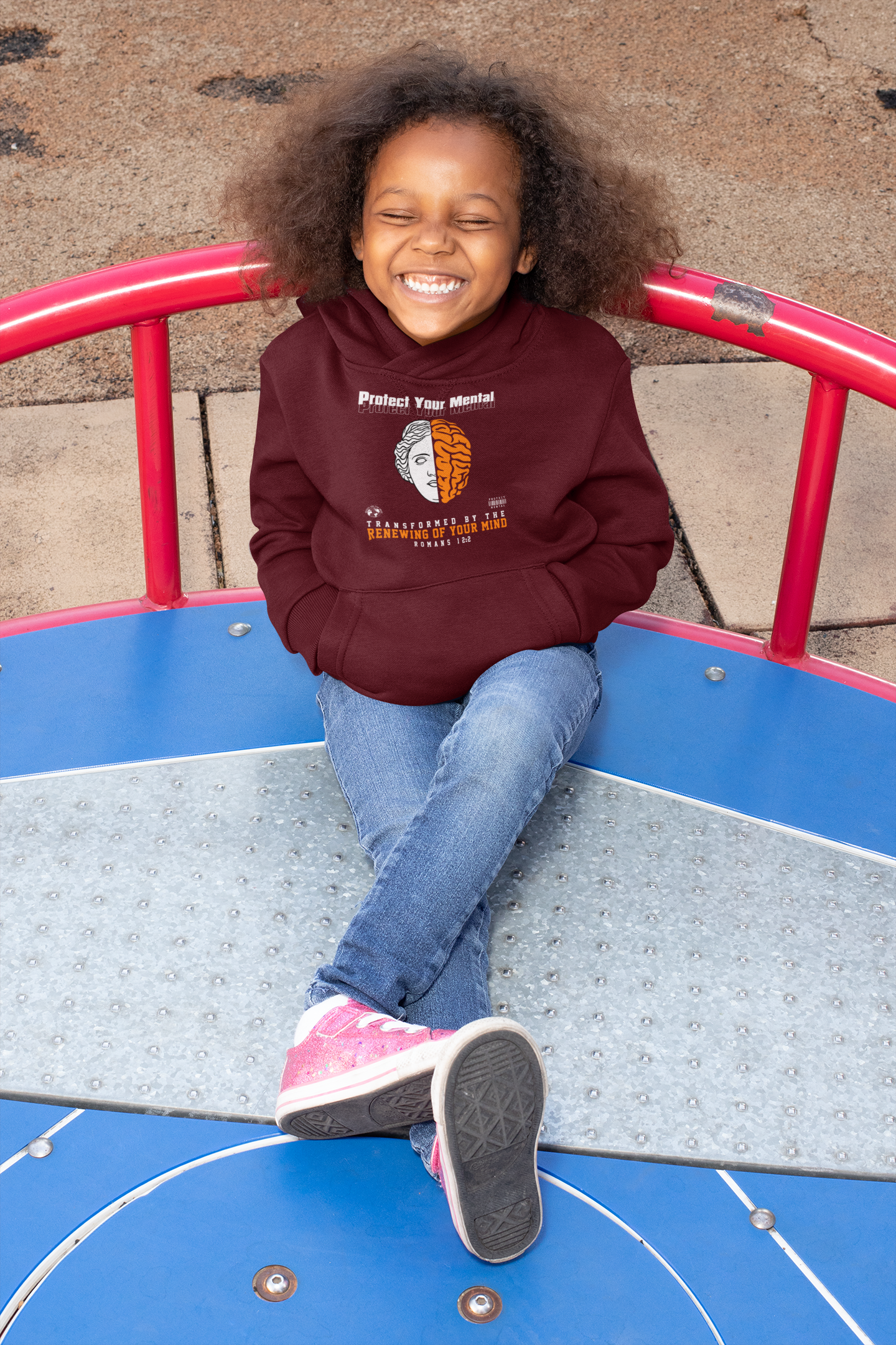 PROTECT YOUR MENTAL YOUTH HOODIE MAROON
