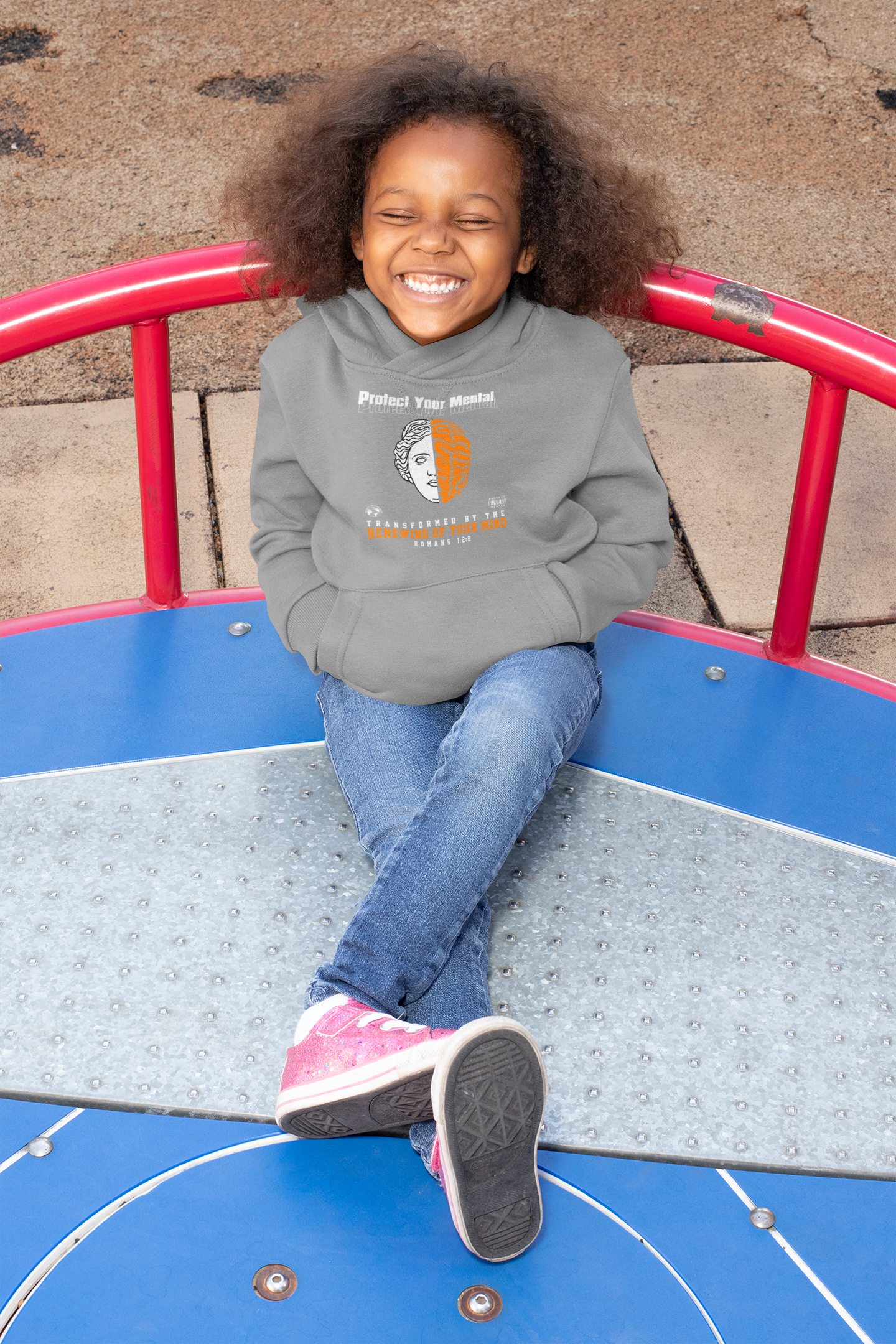 PROTECT YOUR MENTAL YOUTH HOODIE SPORT GREY