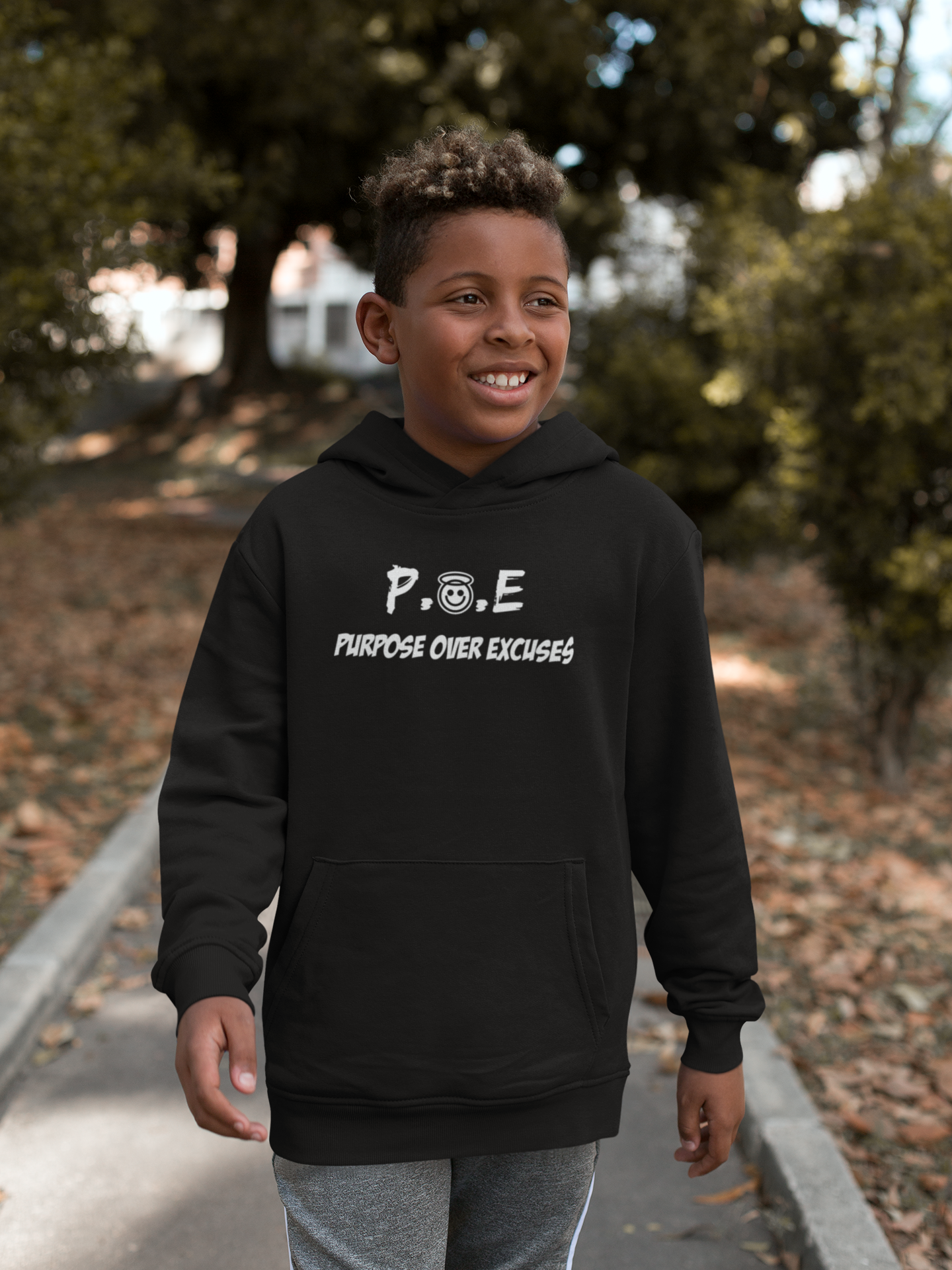 P.O.E YOUTH HOODIE BLACK