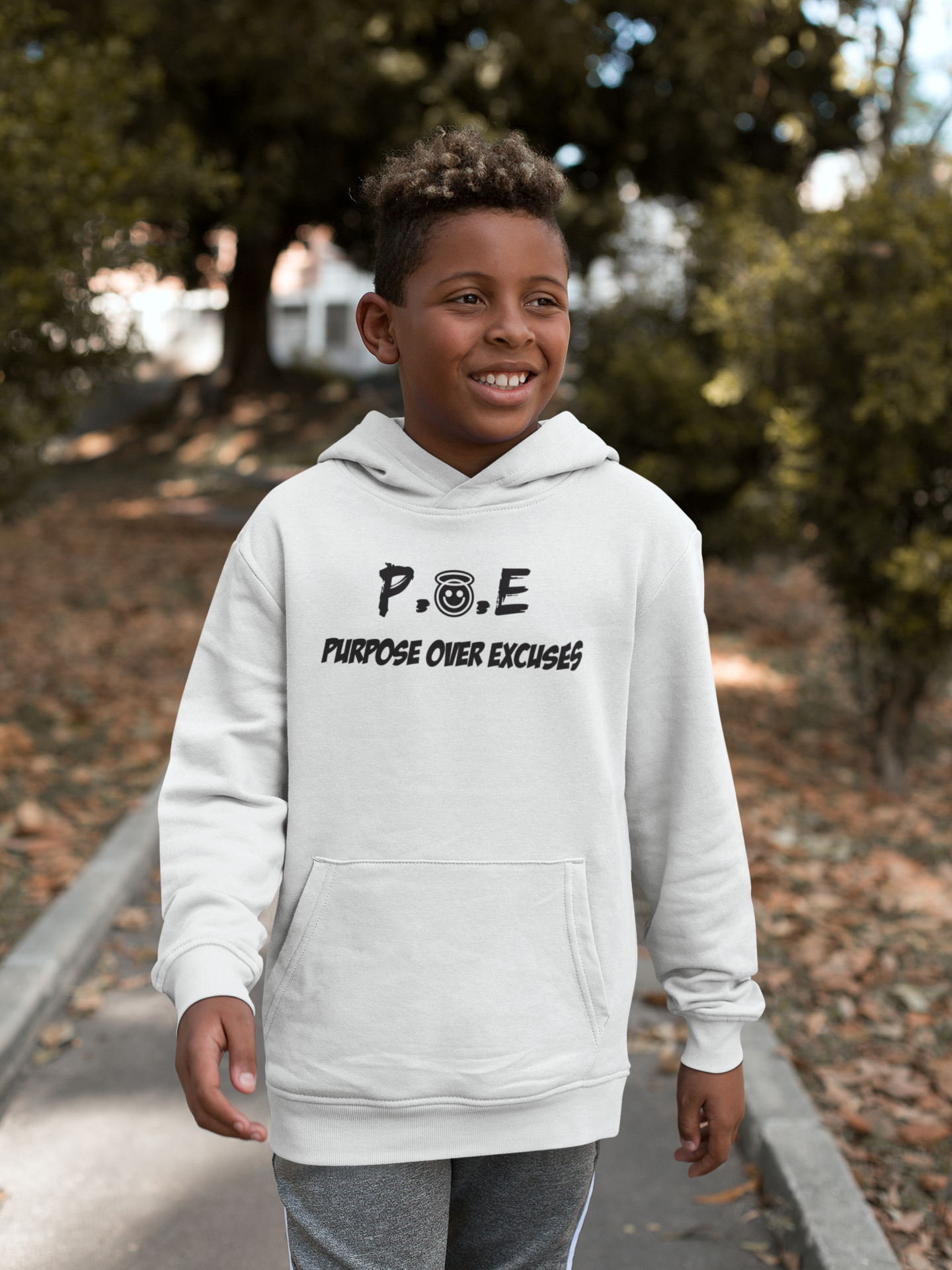 P.O.E YOUTH HOODIE WHITE