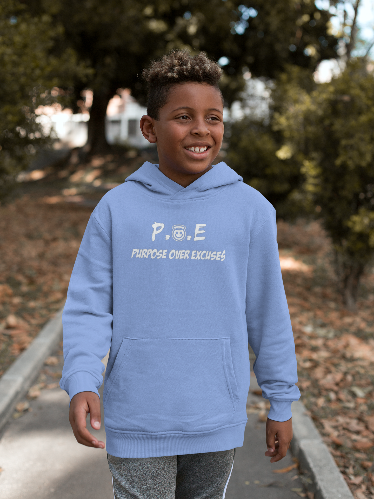 P.O.E YOUTH HOODIE CAROLINA BLUE
