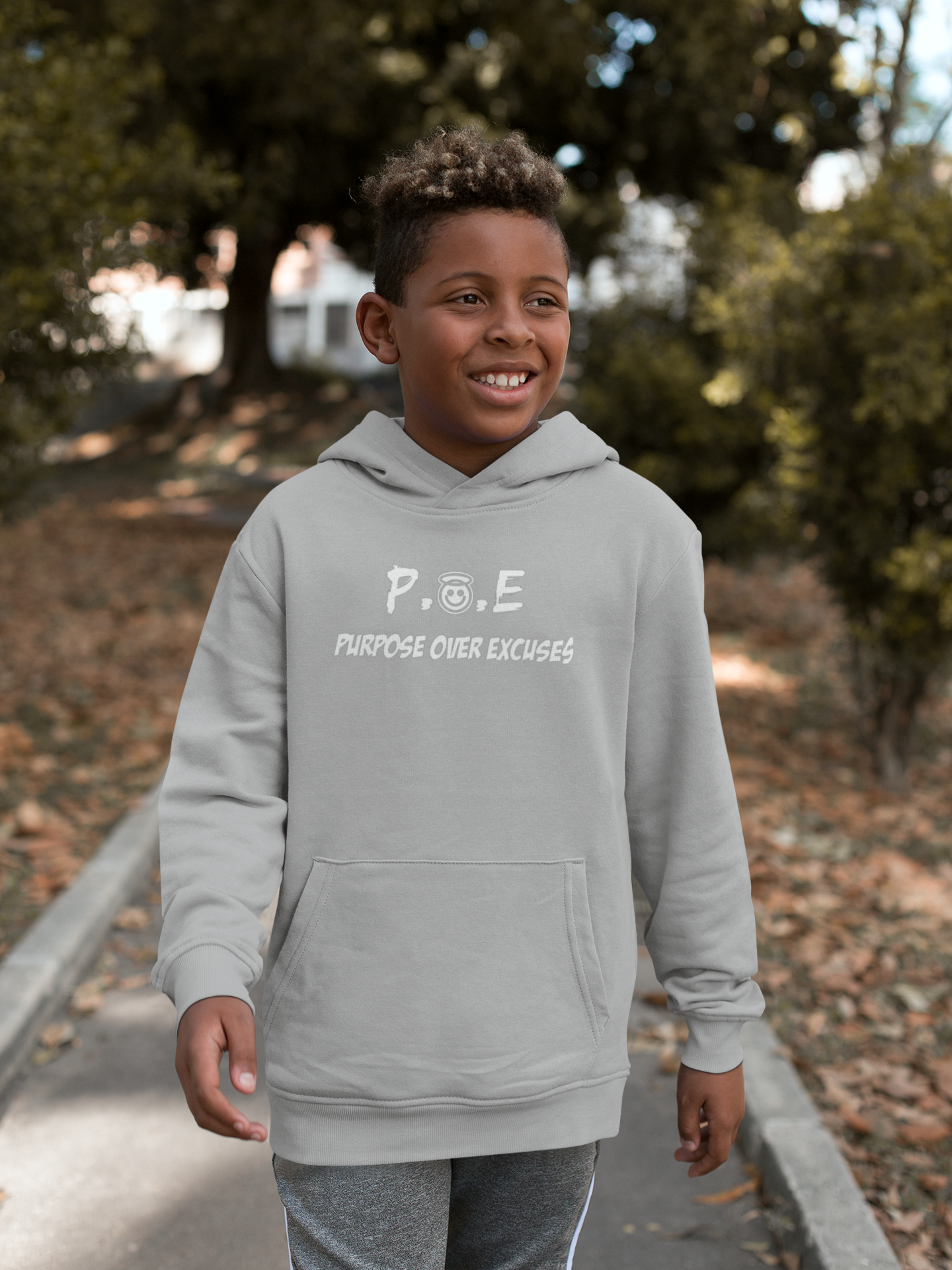 P.O.E YOUTH HOODIE SPORT GREY