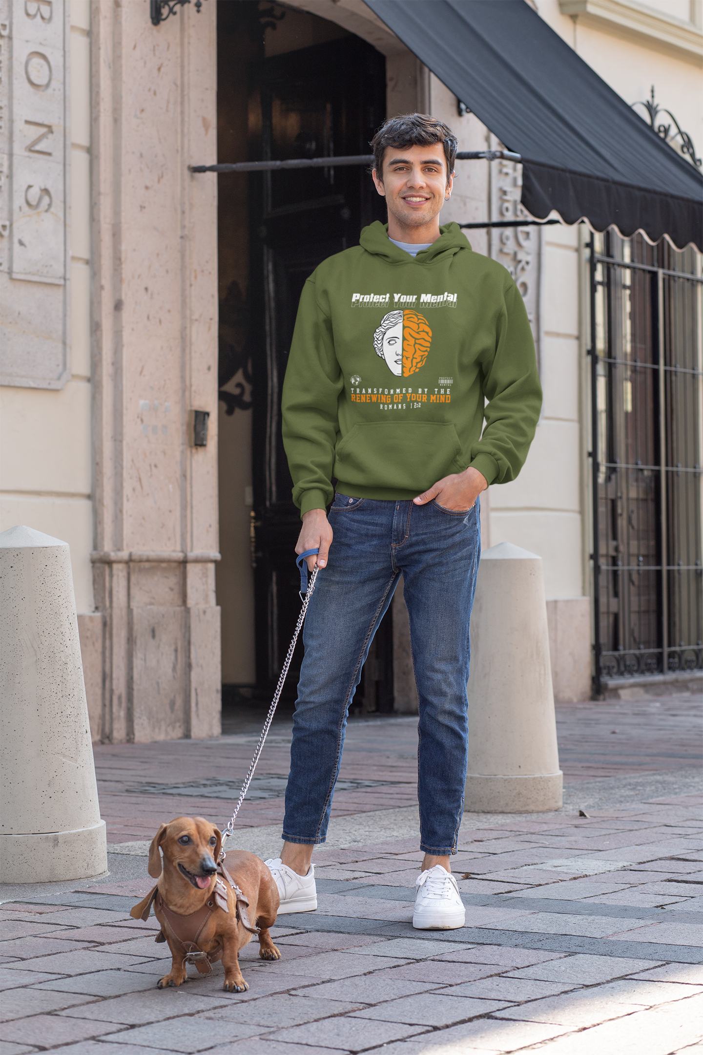 PROTECT YOUR MENTAL ADULT HOODIE MILITARY GREEN