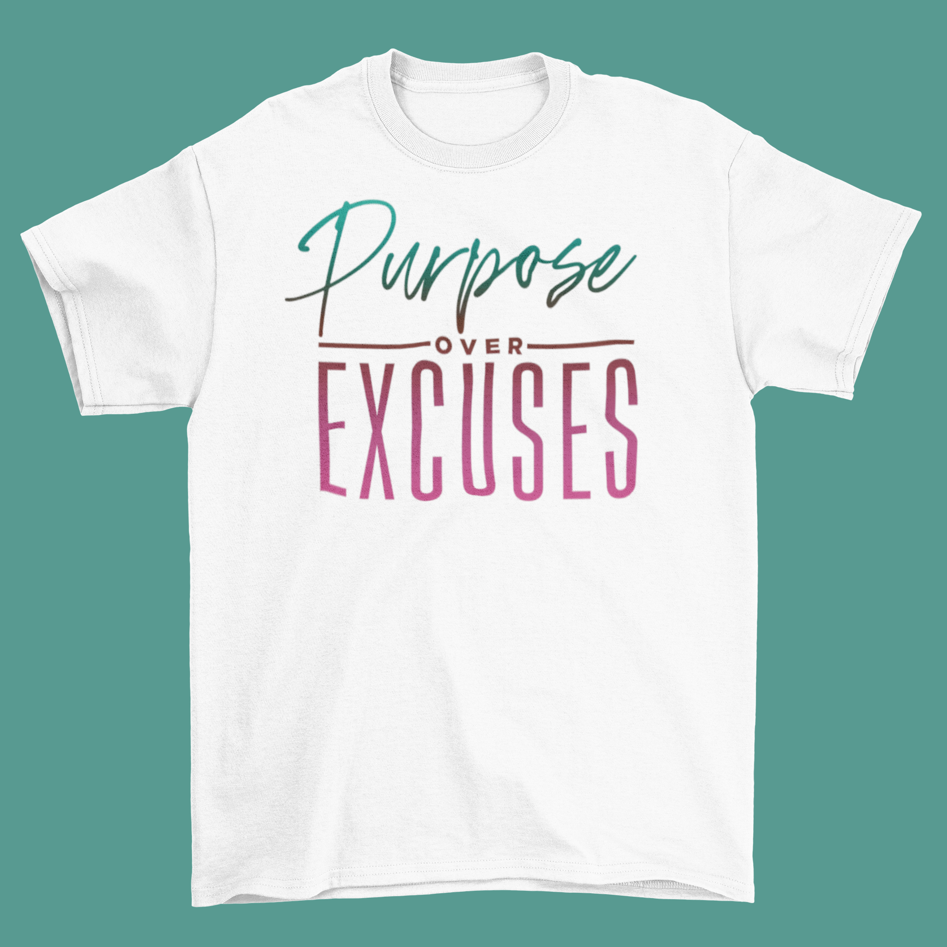 Purpose Over Excuses Youth Melon Drop T-shirt White (special)