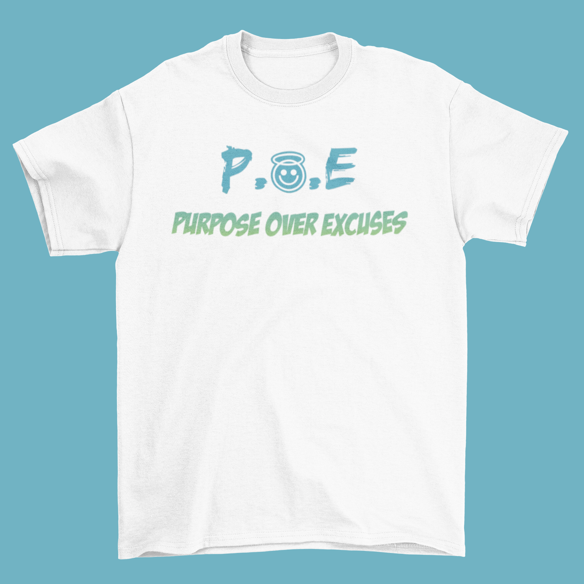 P.O.E Youth Sea Green T-Shirt White (special)