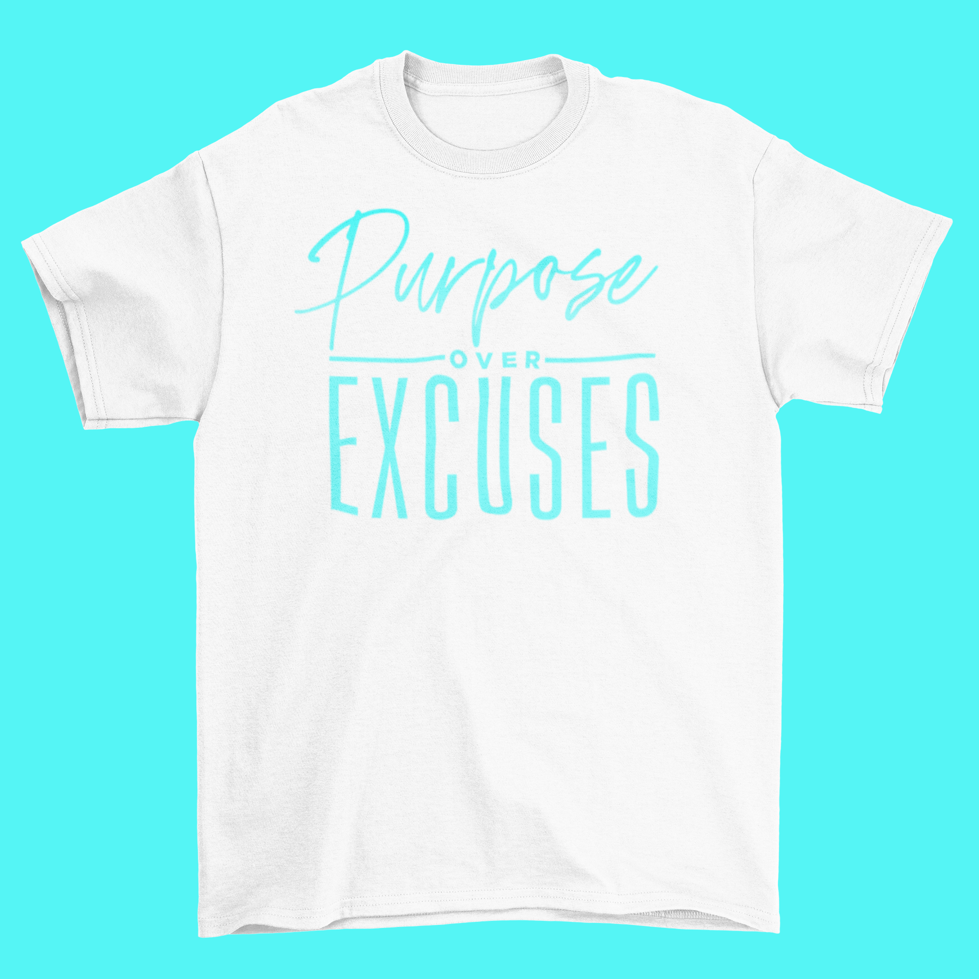 Purpose Over Excuses Youth Blue Baby T-shirt White (special)
