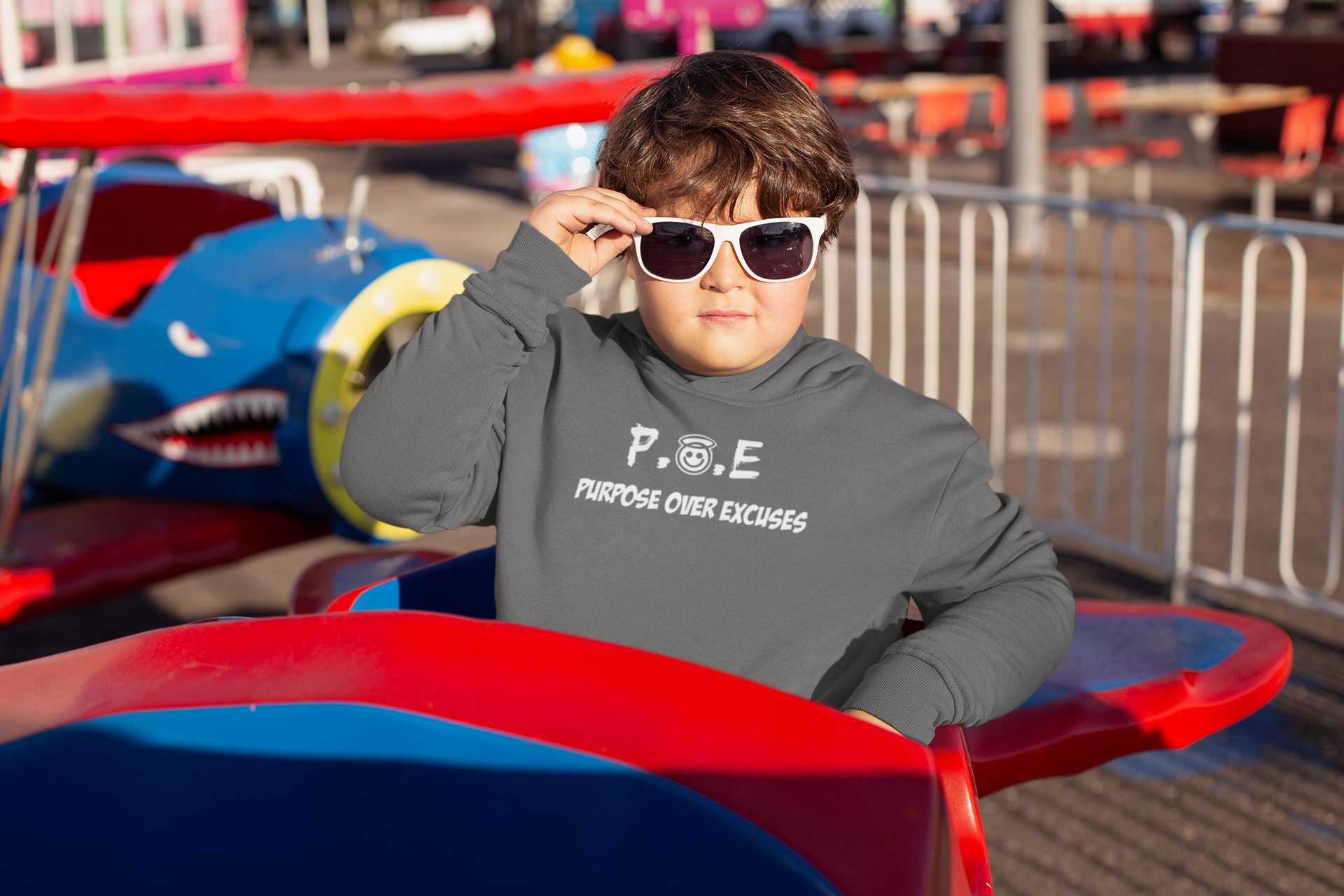 P.O.E YOUTH SWEATSHIRT DARK HEATHER GREY