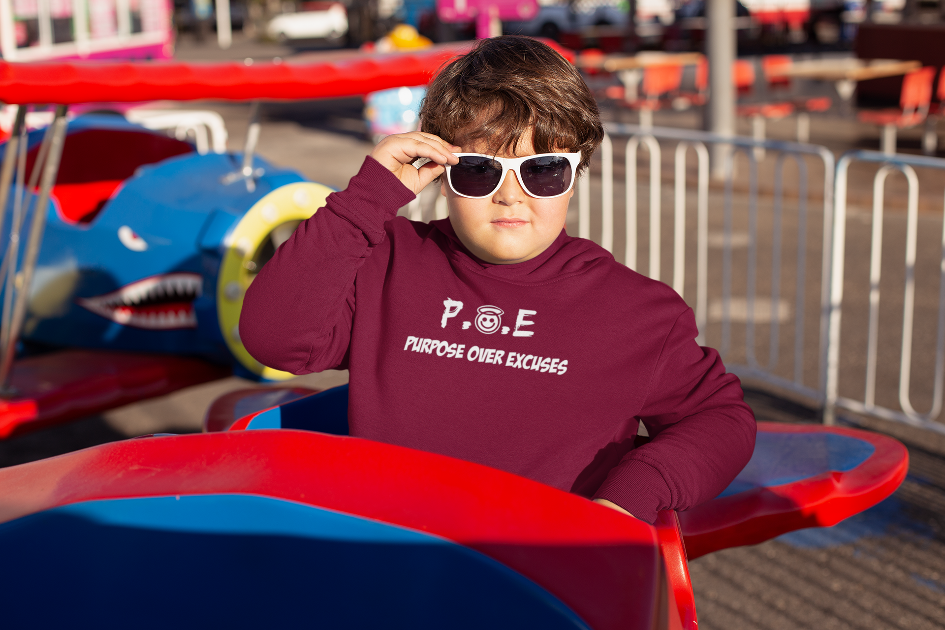 P.O.E YOUTH SWEATSHIRT MAROON