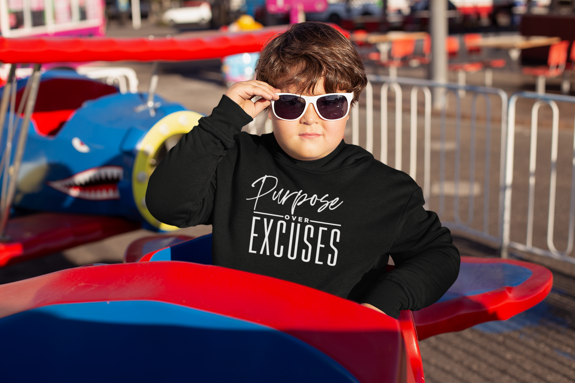 PURPOSE OVER EXCUSES YOUTH SWEATSHIRT BLACK