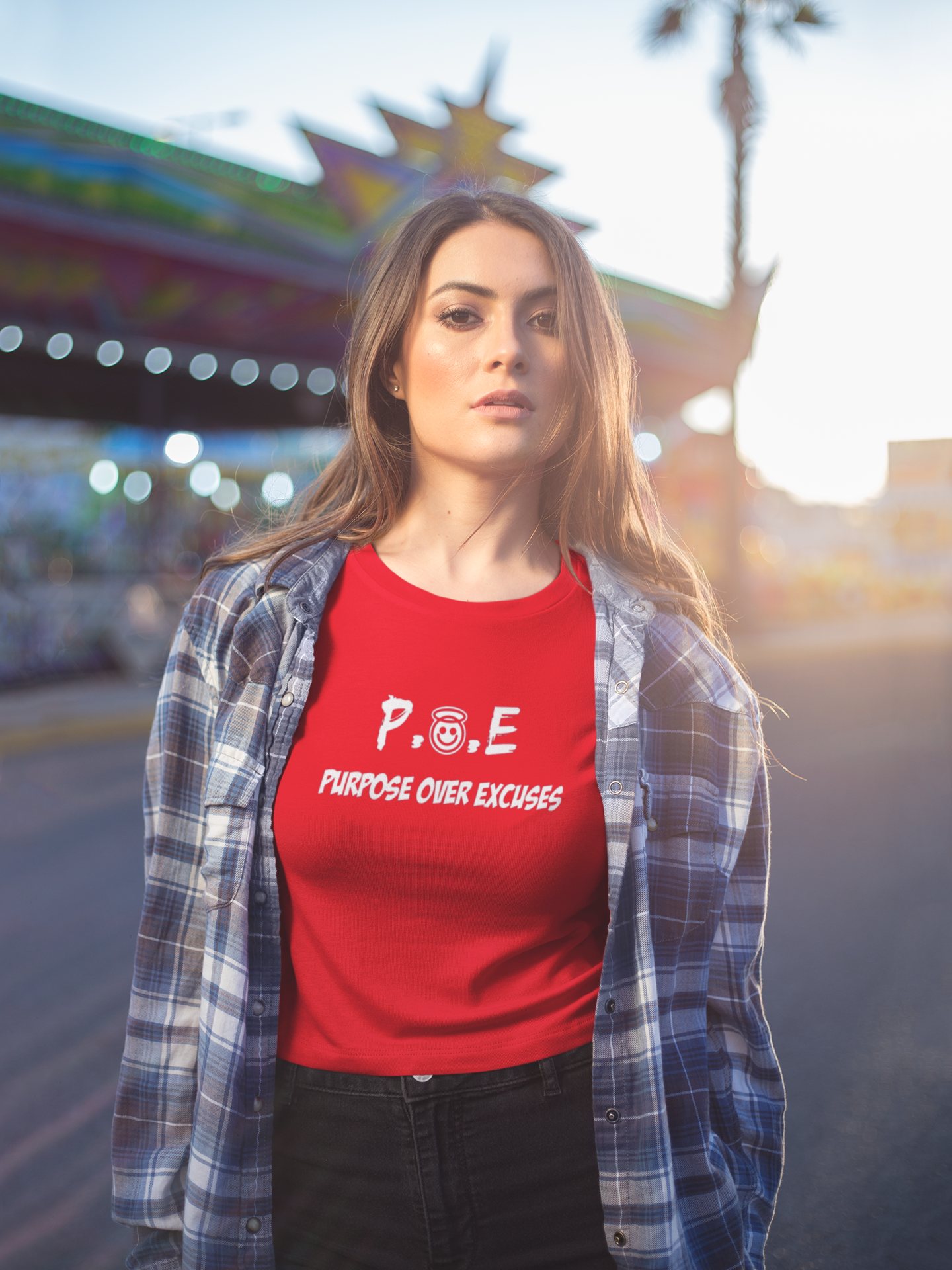 P.O.E ADULT T SHIRT RED