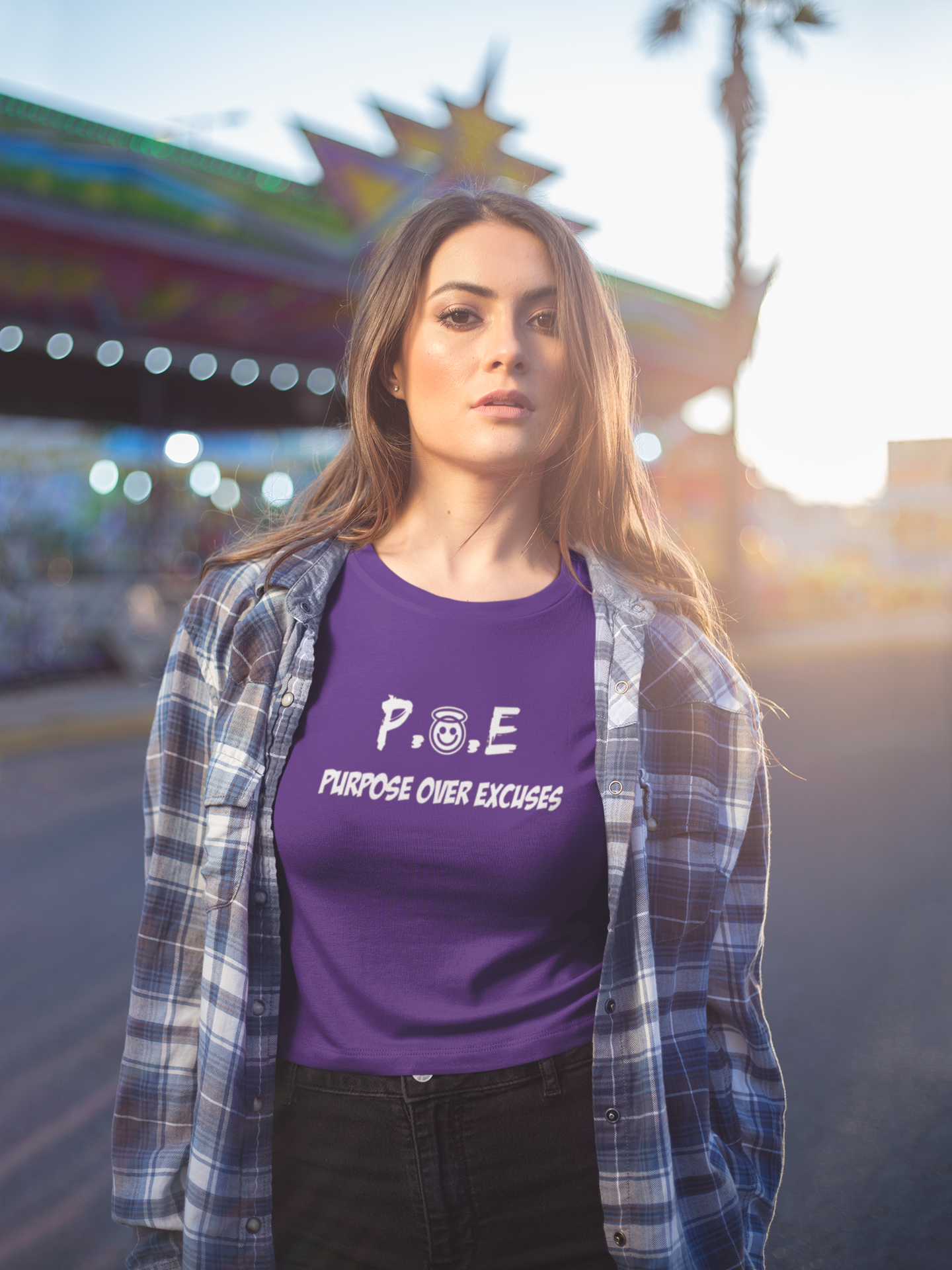 P.O.E ADULT T SHIRT TEAM PURPLE