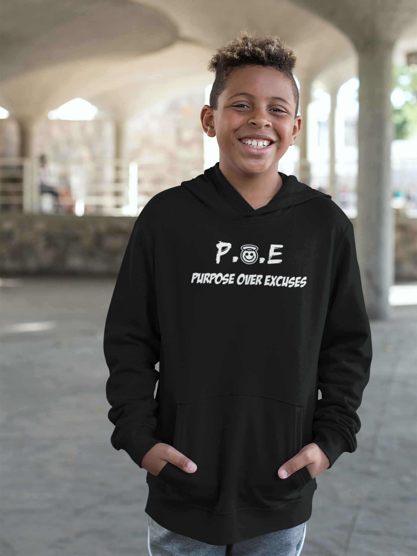 P.O.E YOUTH HOODIE BLACK