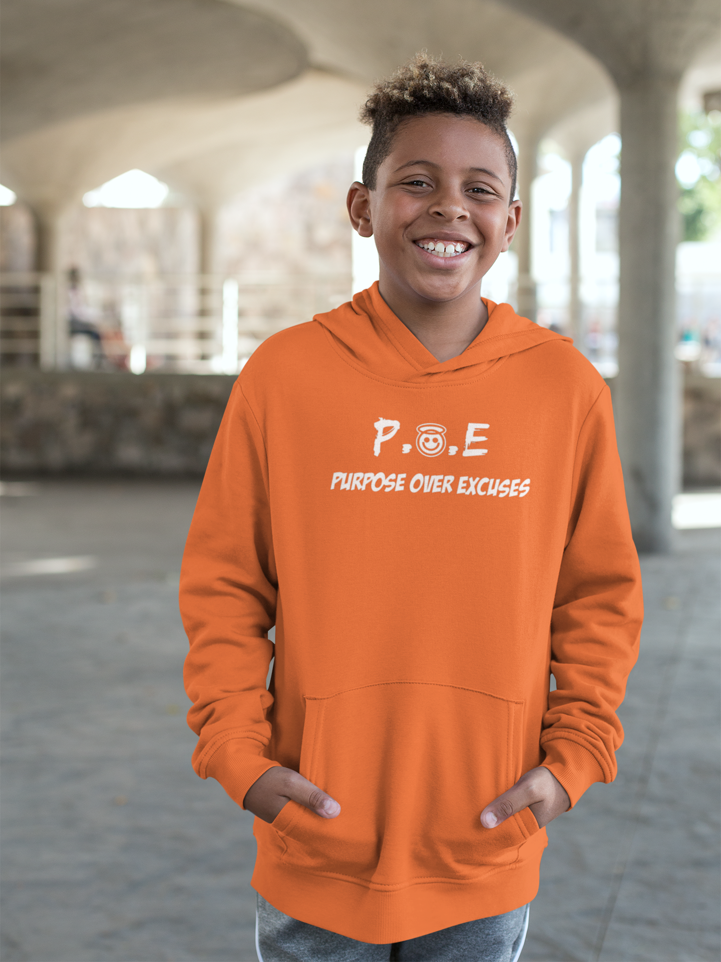 P.O.E YOUTH HOODIE ORANGE