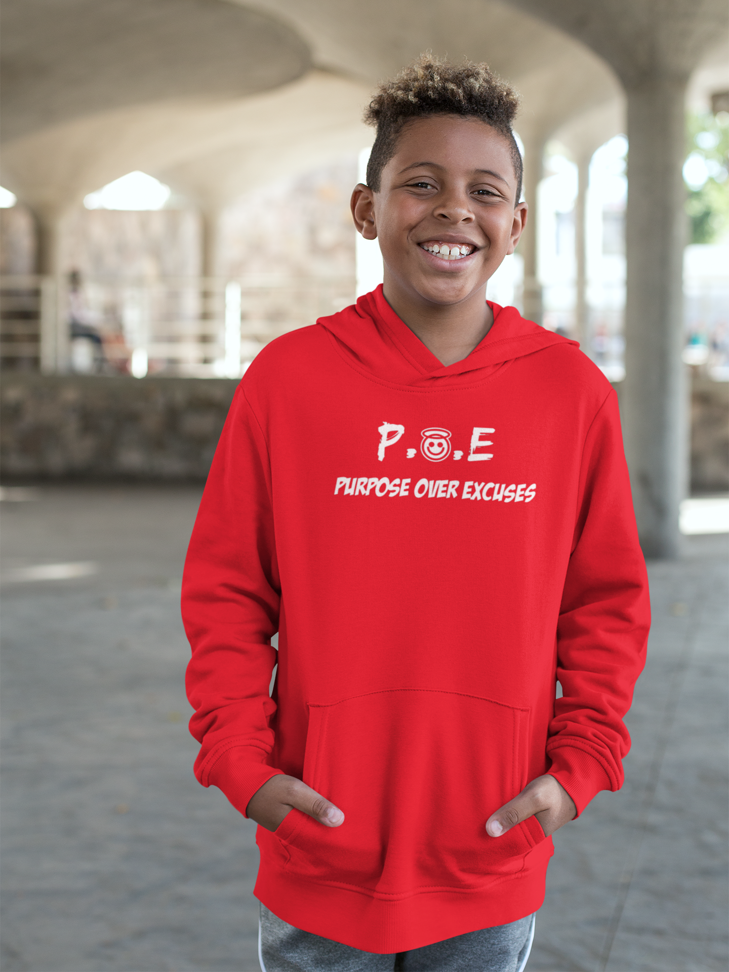 P.O.E YOUTH HOODIE RED