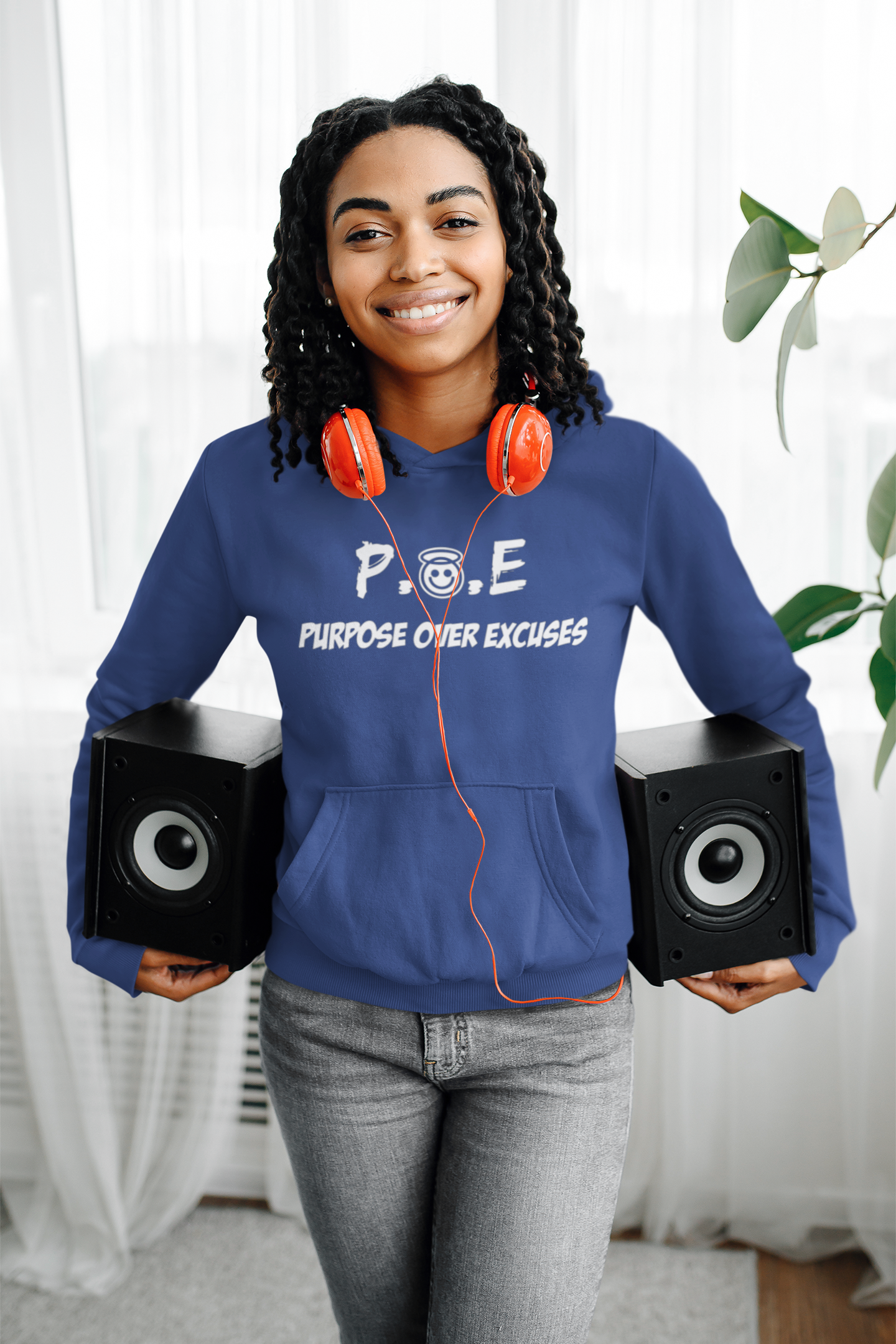 P.O.E Hoodie Navy Blue Classic