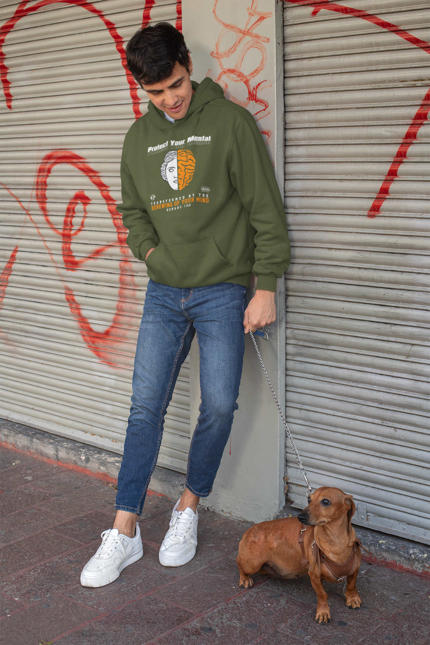 PROTECT YOUR MENTAL ADULT HOODIE MILITARY GREEN