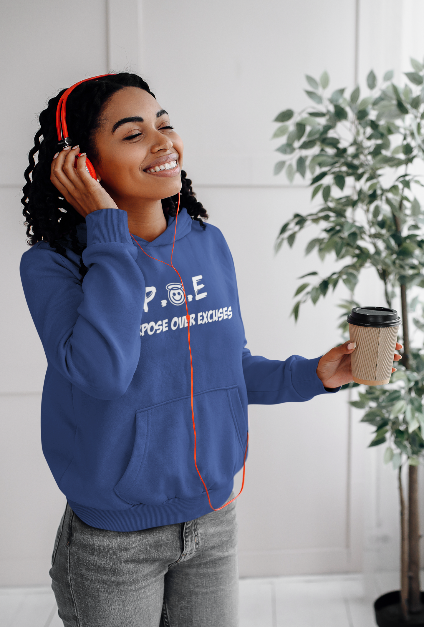 P.O.E Hoodie Navy Blue Classic