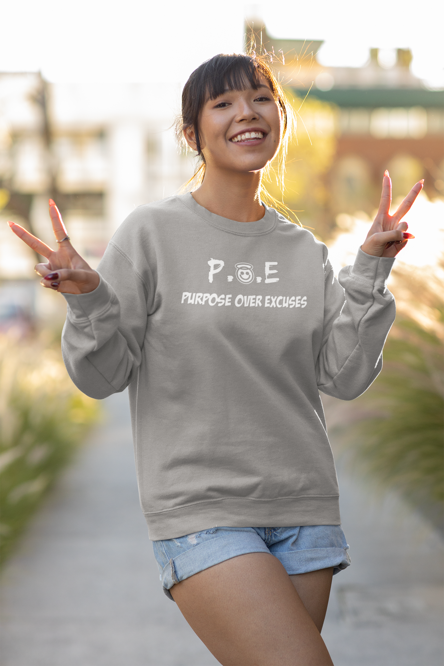 P.O.E Sweatshirt Sports Grey Classic