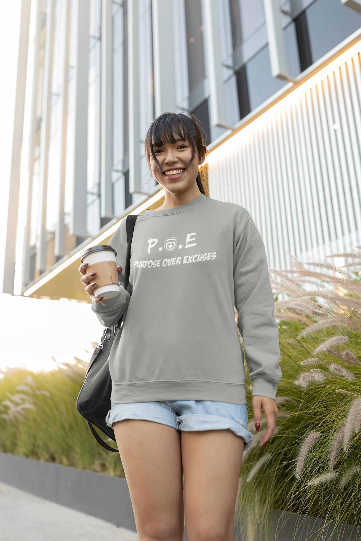 P.O.E Sweatshirt Sports Grey Classic