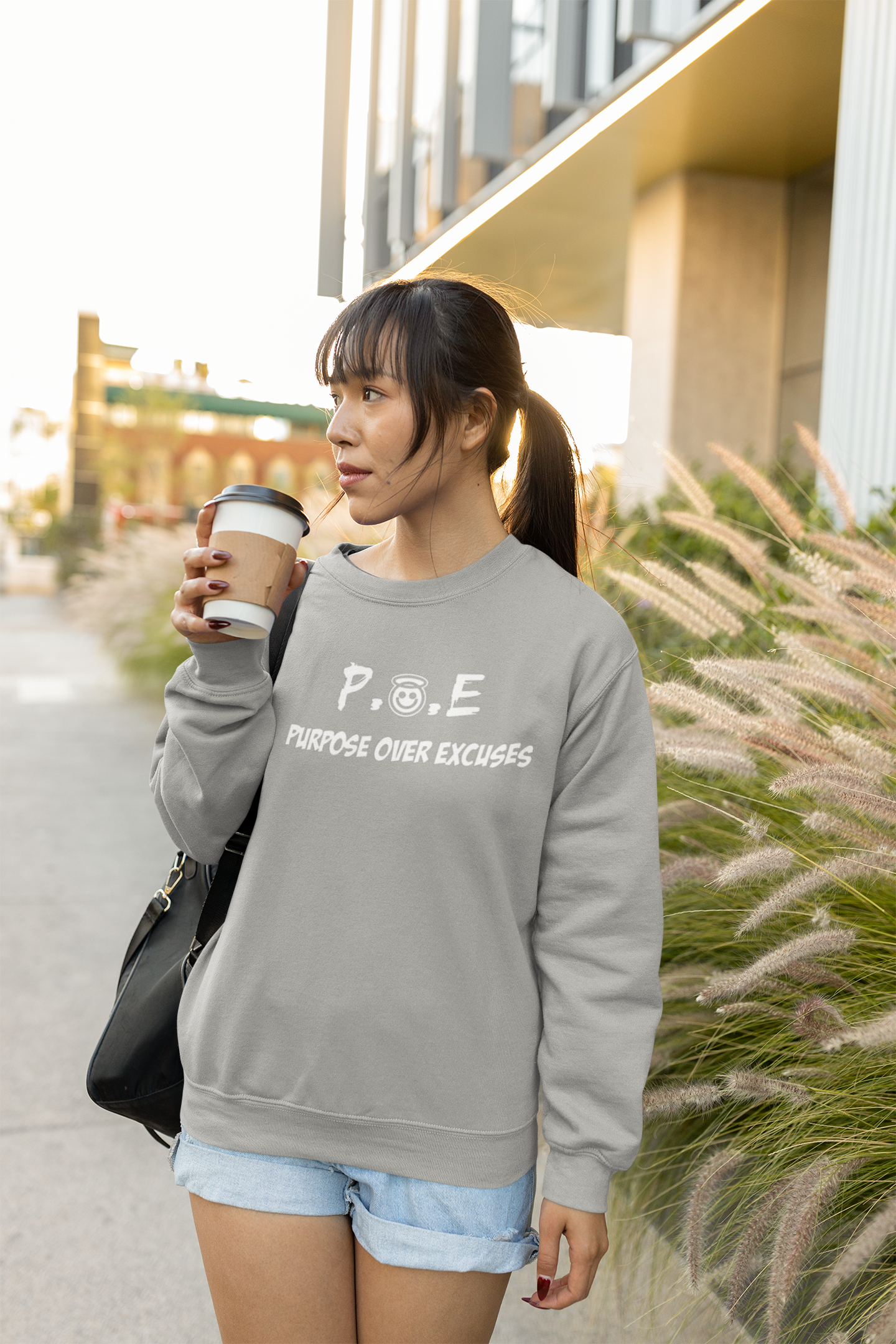 P.O.E Sweatshirt Sports Grey Classic