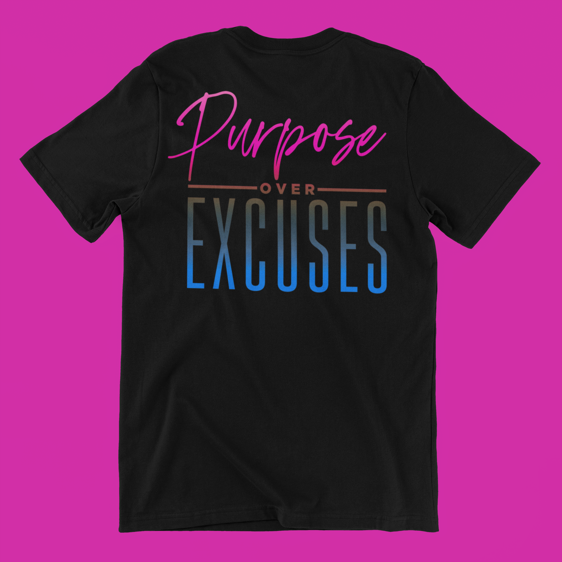 Purpose Over Excuses Vegas T-shirt Adult Black (special)