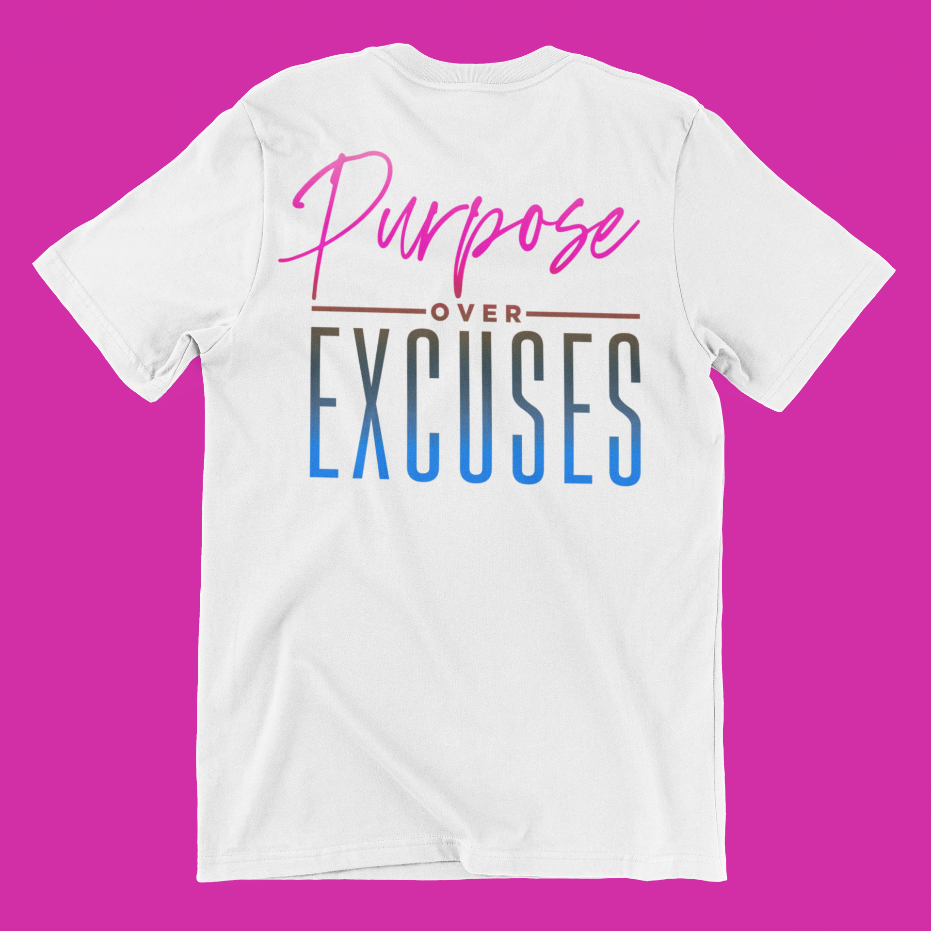 Purpose Over Excuses Vegas T-shirt Adult White (special)