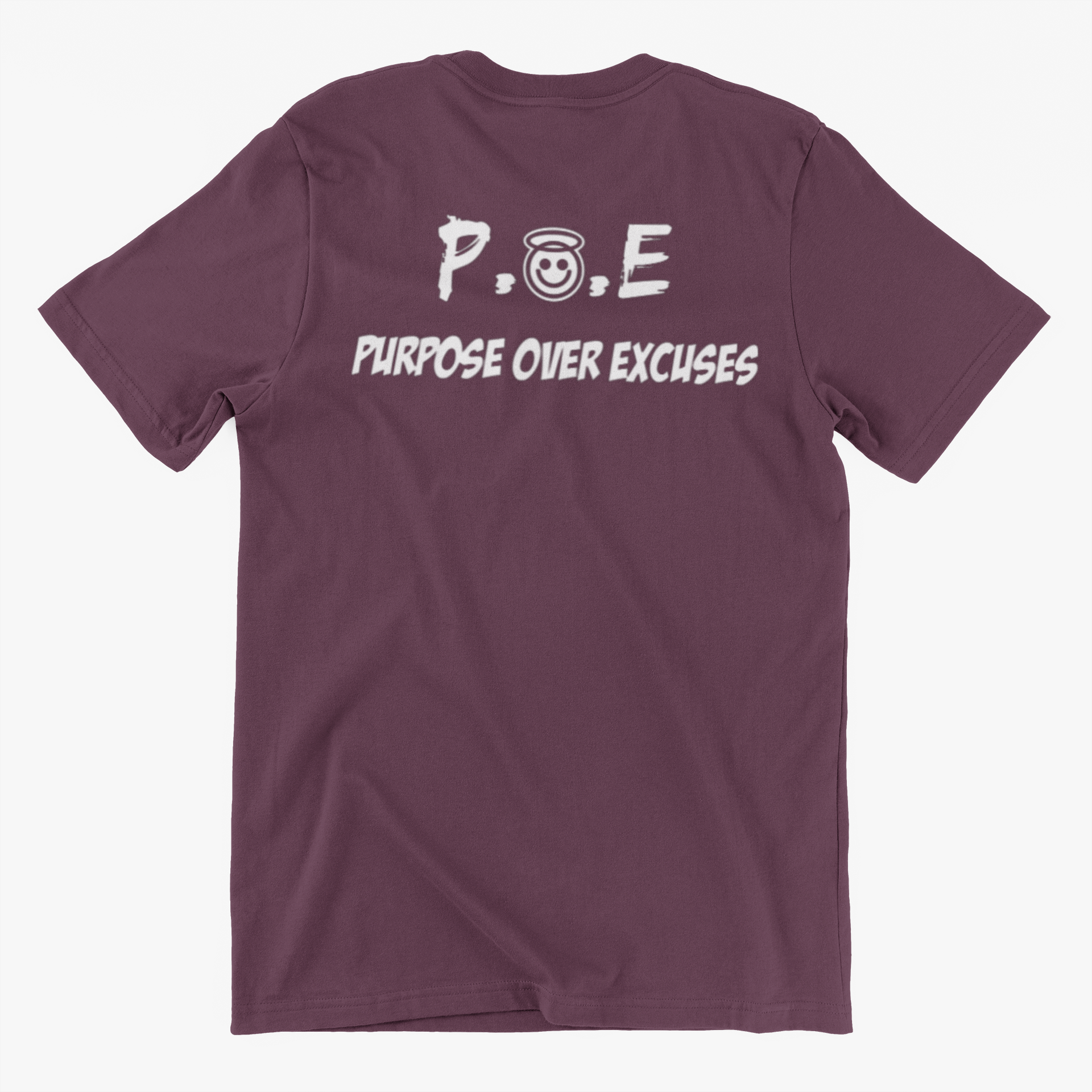 P.O.E ADULT T SHIRT MAROON