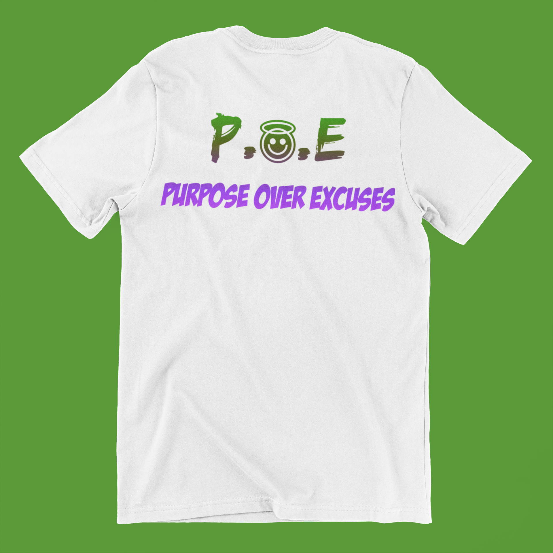 P.O.E Purple Hulk T-Shirt Adult White (special)