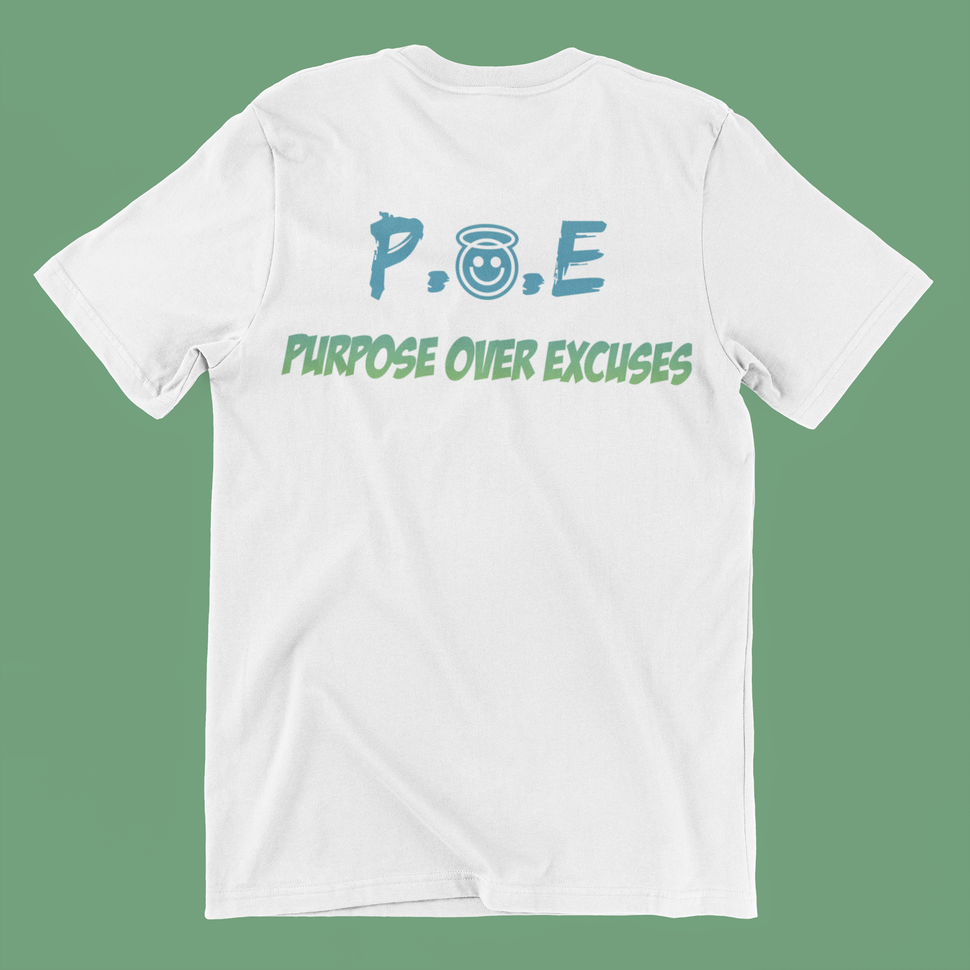 P.O.E Sea Green T-Shirt Adult White (special)