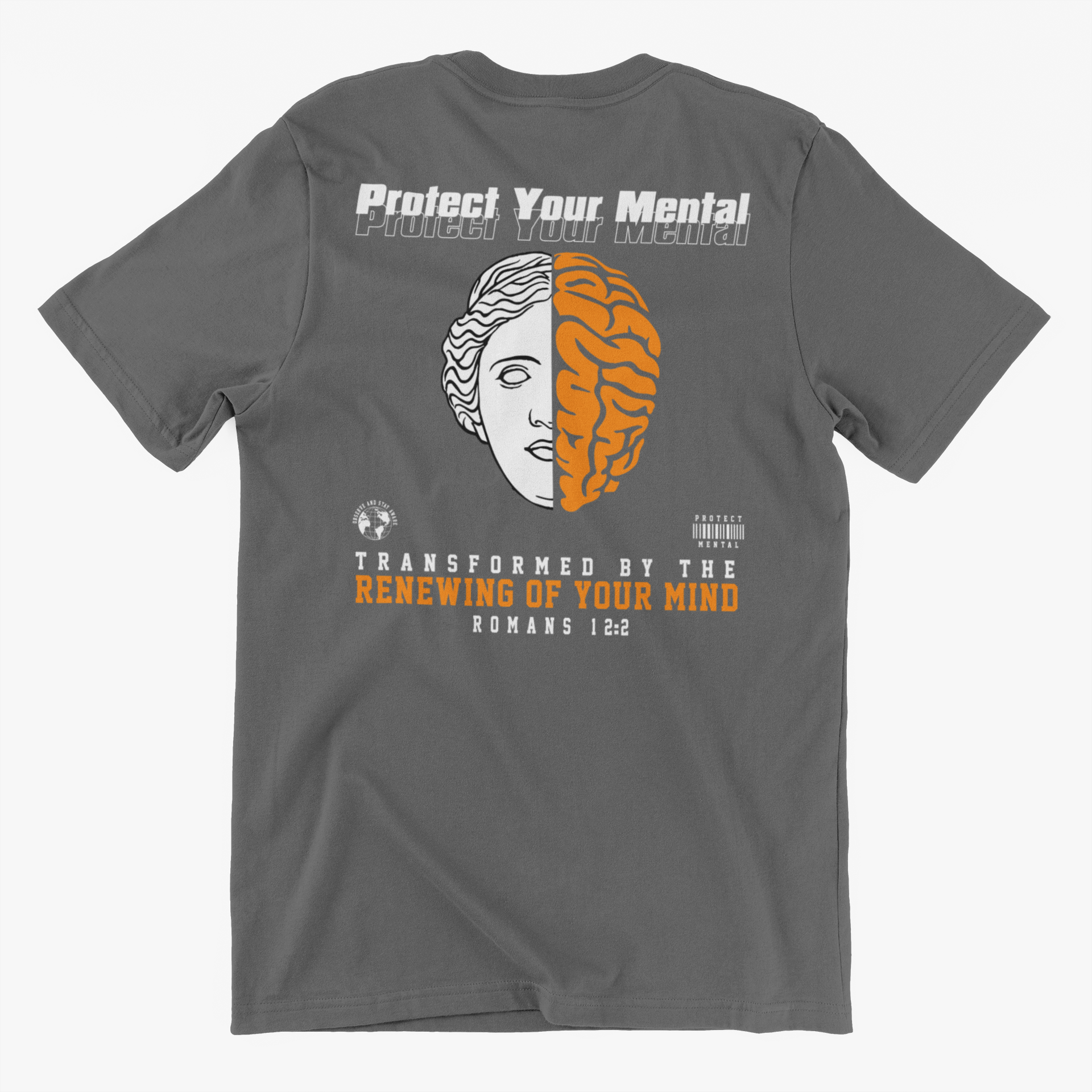PROTECT YOUR MENTAL ADULT T SHIRT DARK GREY