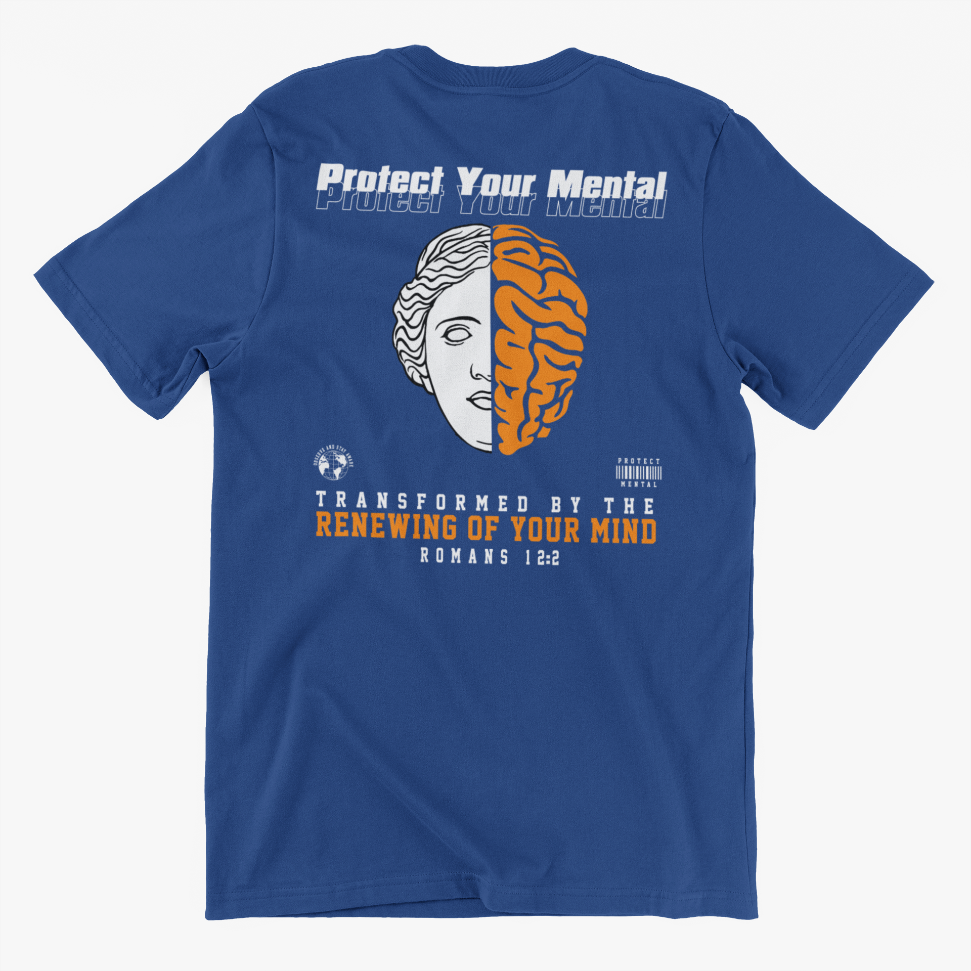 PROTECT YOUR MENTAL ADULT T SHIRT ROYAL BLUE
