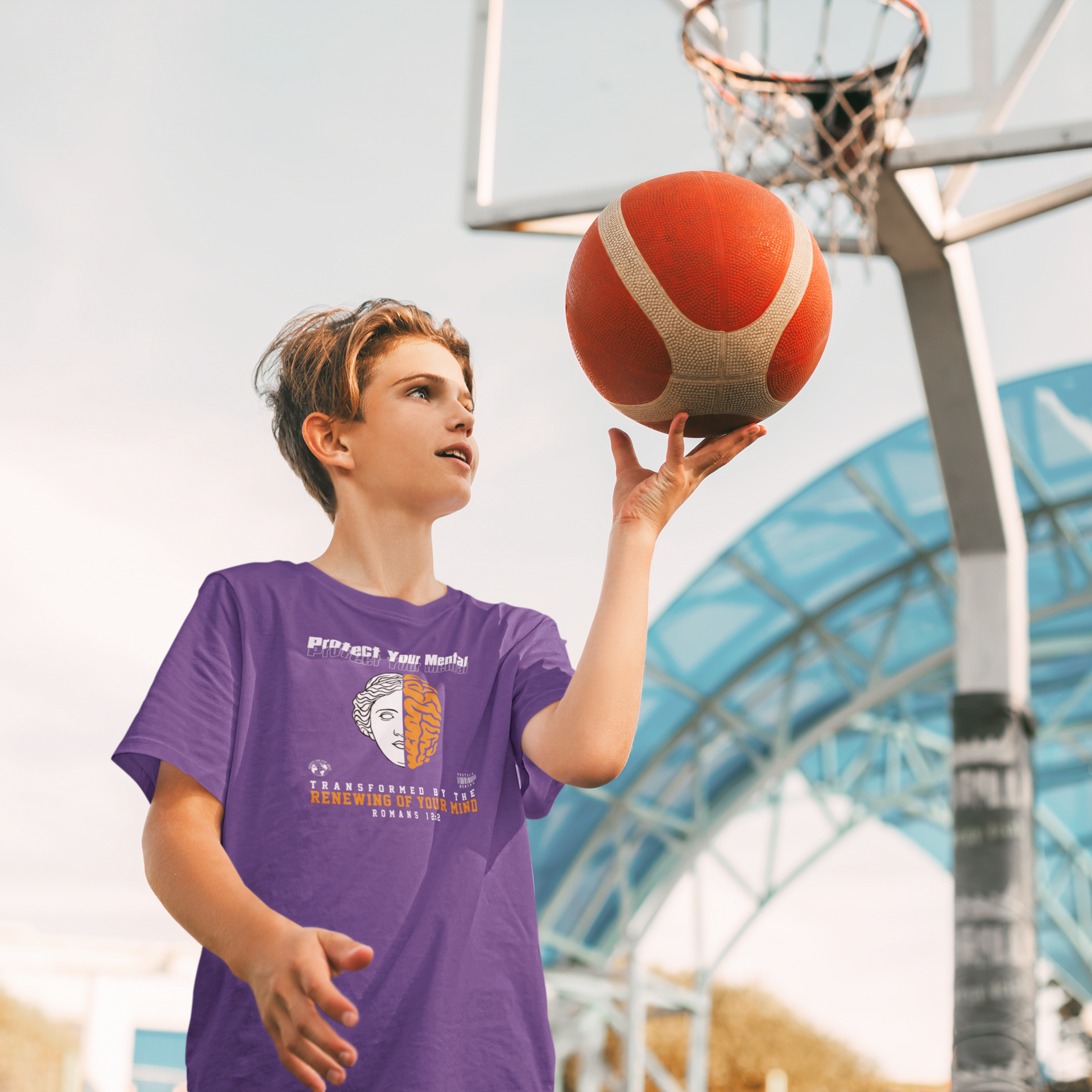 PROTECT YOUR MENTAL YOUTH T-SHIRT PURPLE