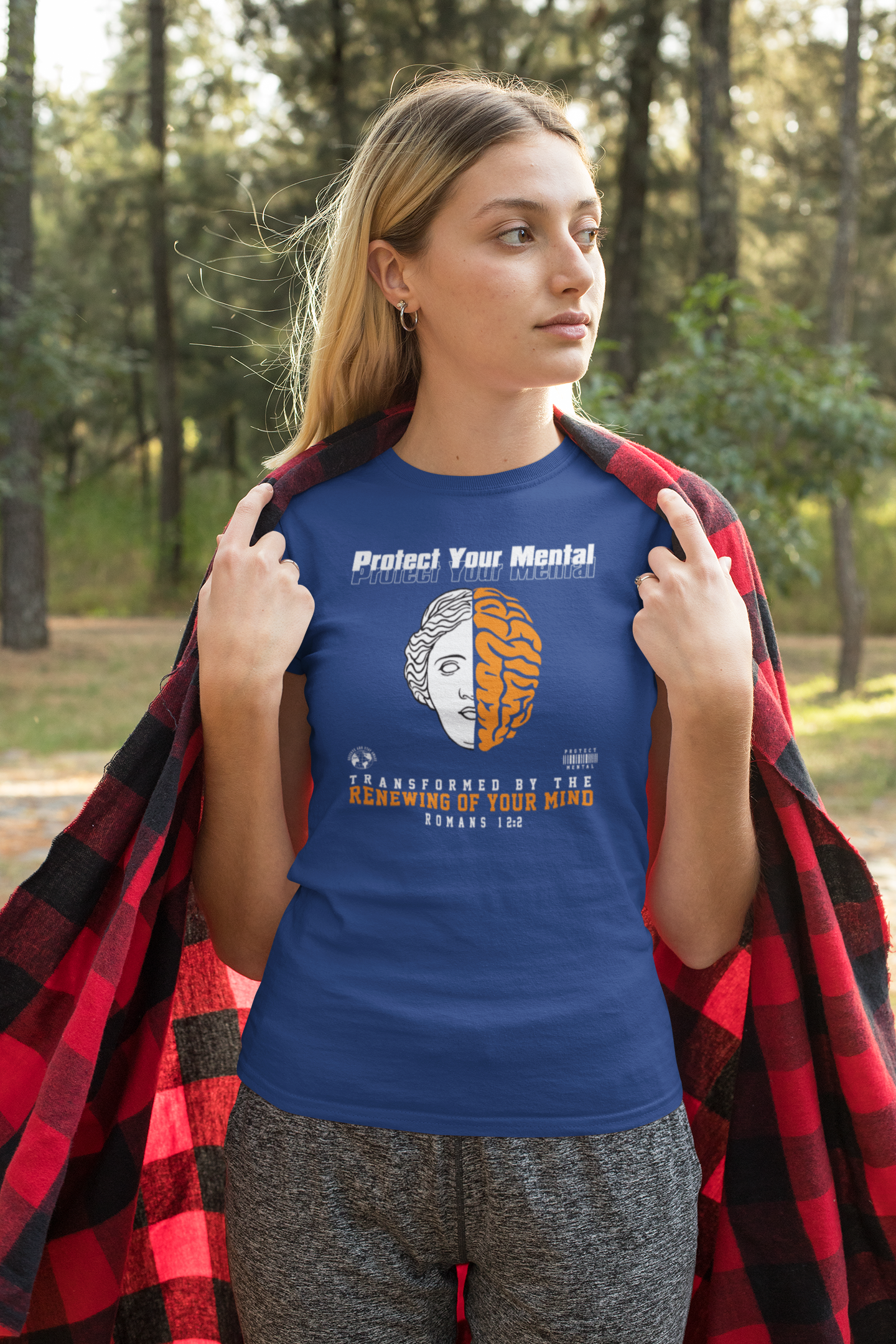 PROTECT YOUR MENTAL ADULT T SHIRT ROYAL BLUE