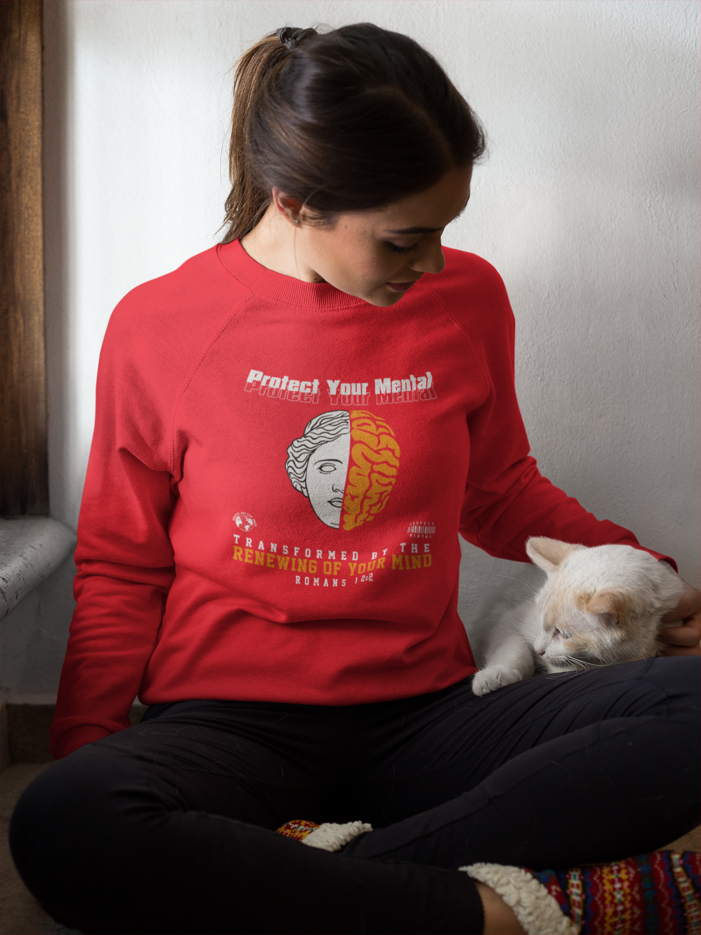 PROTECT YOUR MENTAL ADULTS SWEATSHIRT RED